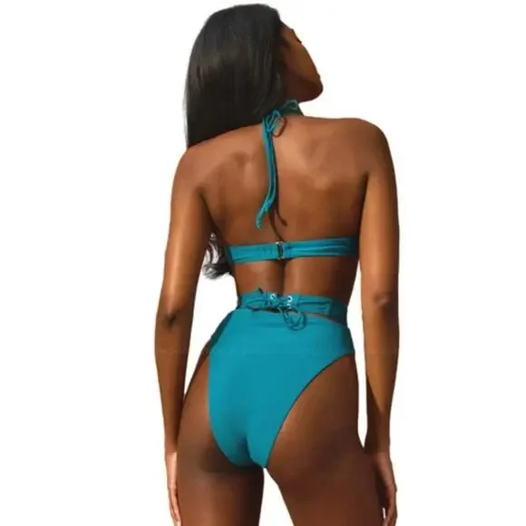 Andrea Iyamah Gura Crest Bikini Set Womens Size XS/ US 2-4 Color - Ocean